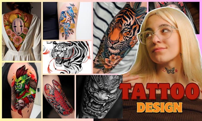 design a custom neo traditional or japanese style tattoo