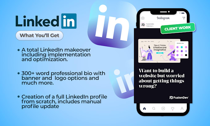 create, optimize and design your linkedin profile