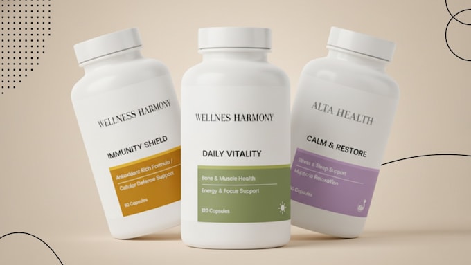 design a premium bottle label design, product packaging design