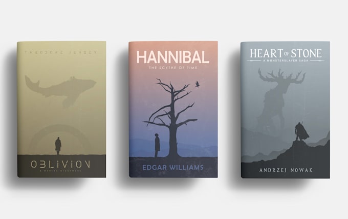 design minimalist book cover or ebook cover