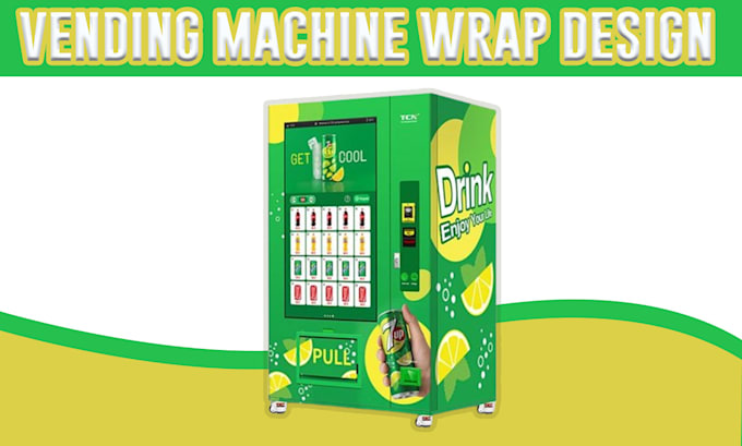 make professional vending machine, atm machine wrap design