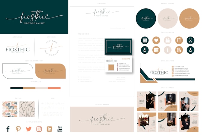 create a full branding kit for your business with a logo