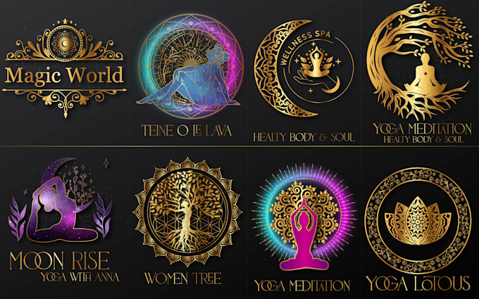 do sacred geometry mystical logo with branding