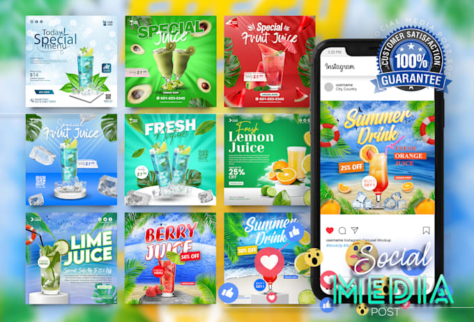Social media post design for facebook instagram youtube by ...