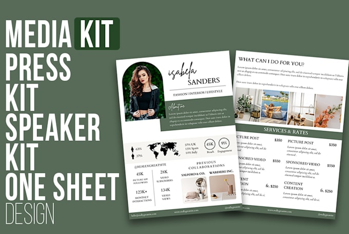 Design electronic media kit,artist epk,press kit,artist kit by ...