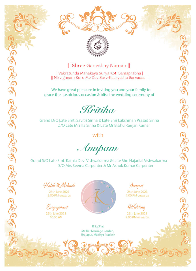 Create invitation cards for your special days by Nitifying_ | Fiverr