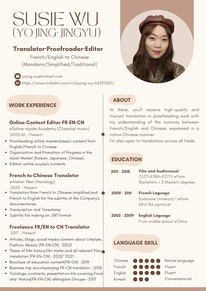 translate french to chinese for you as a native speaker