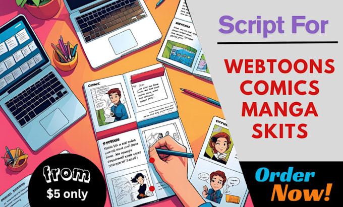 write script for comics, webtoons and short stories