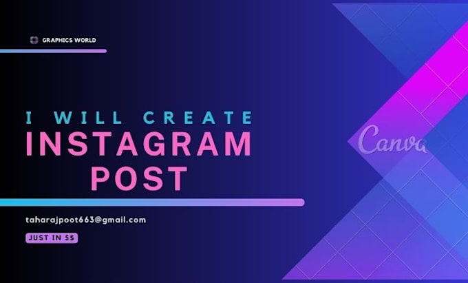 Create a instagram social media post professionally for you by ...