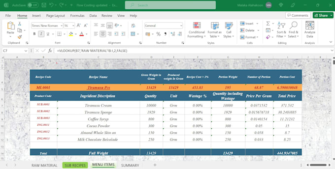provide total restaurant food costing and pricing solution