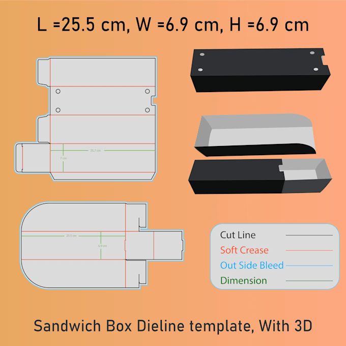 create professional box dieline template, packaging design and 3d mockup