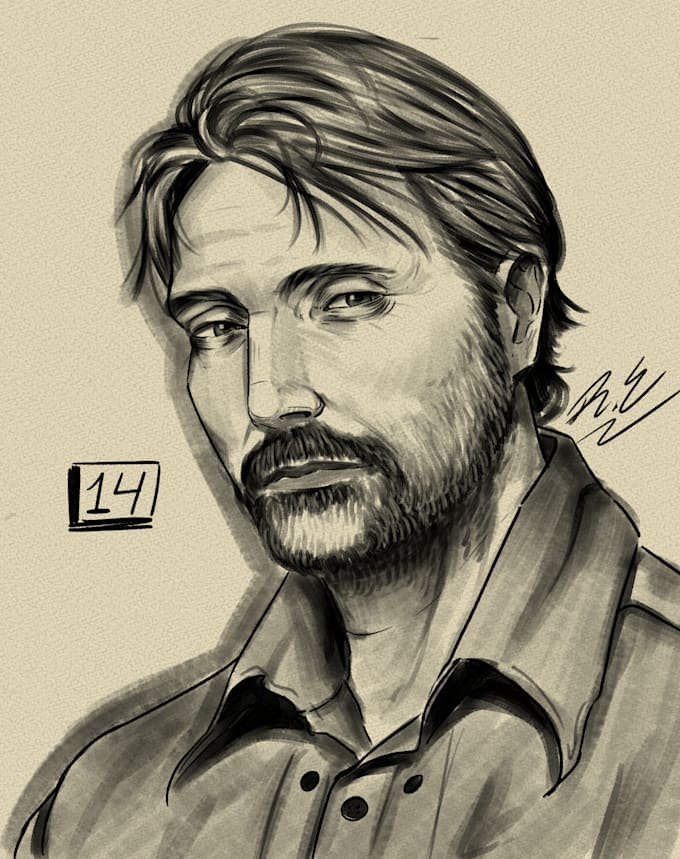 draw you a black and white portrait in only 48 hours
