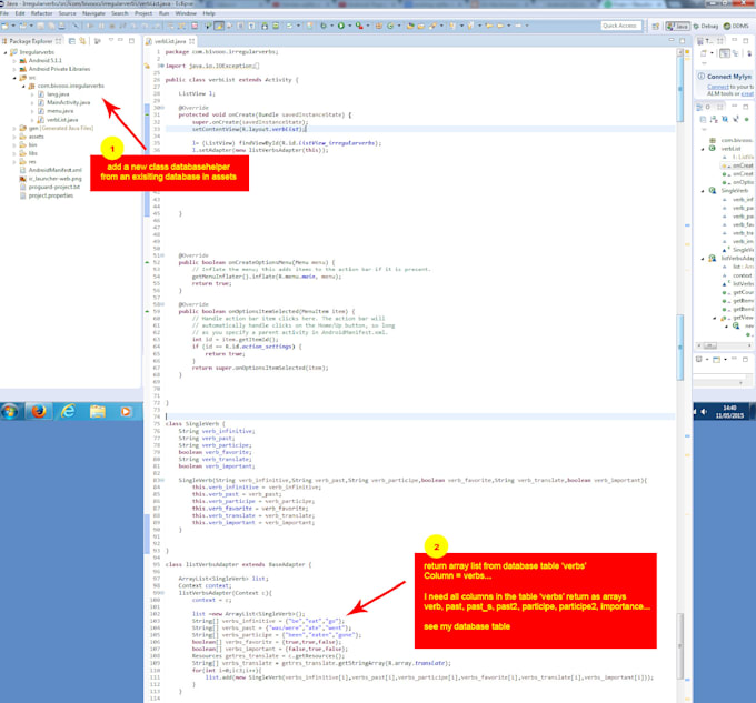 debug, fix errors in your android app source code