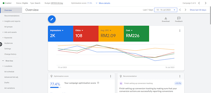 setup and audit google ads adwords PPC campaign as an ad specialist