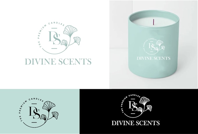 design luxury candle logo and candle label design