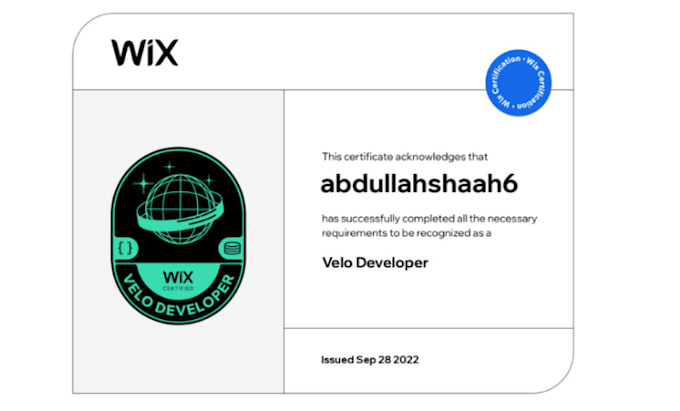 offer custom feature additions to wix websites utilizing velo code