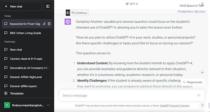 teach you how to use chatgpt4