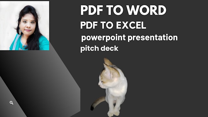 convert PDF to word, do typing and pptx formatting