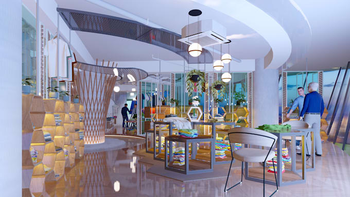 design retail store 3d , shop and retail interior design
