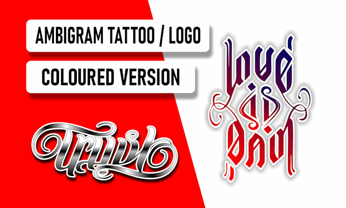 design topnotch readable ambigram lettering for you