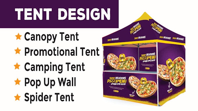 do event canopy tent, backdrop, roll up banner, feather flag, table cover etc