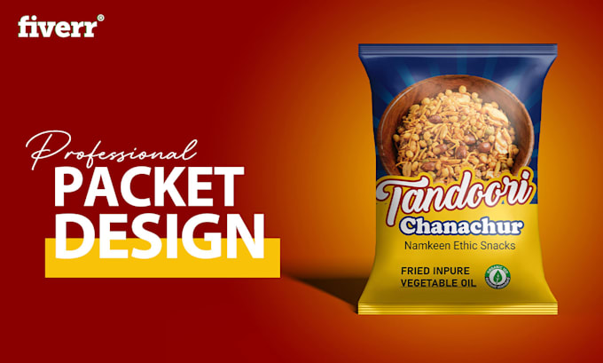 design chip packets, bottle labels, pouch packaging, bags and mailer boxes
