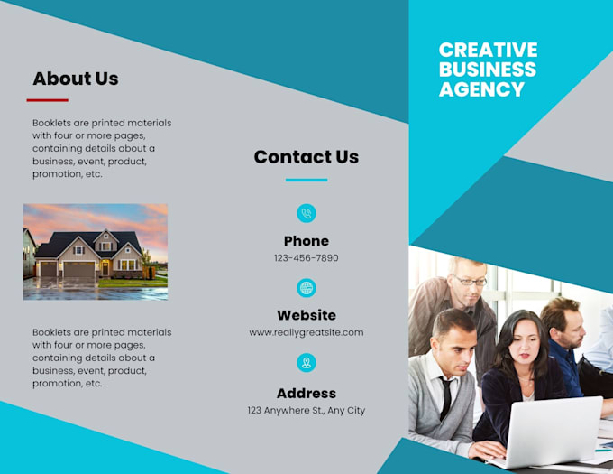 design professional trifold or bifold brochure