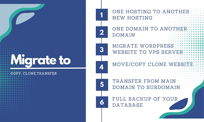 transfer or migrate wordpress website to new hosting or domain