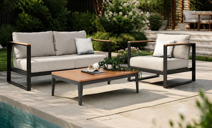 create photorealistic 3d furnitures models in glb for ar