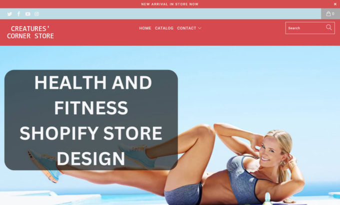 design health and fitness shopify store supplement weight loss product website