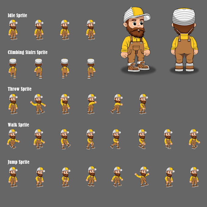 design game characters with custom animation sprite sheets
