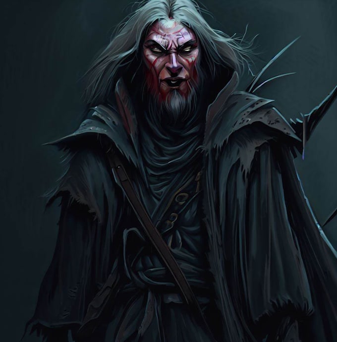 paint fantasy horror character art