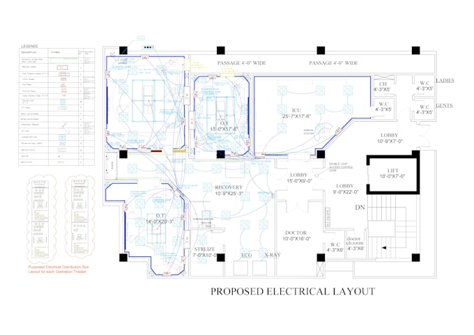 do 2d architectural design of healthcare projects