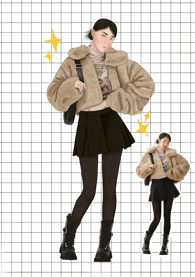 draw fashion illustration with my own style in 24 hours