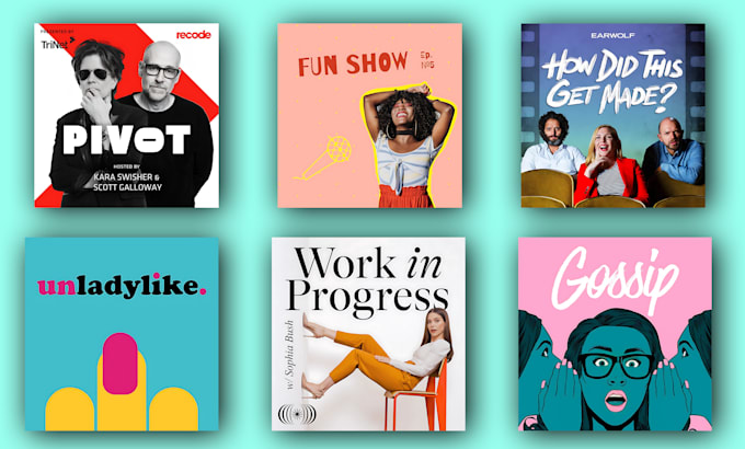 design a unique podcast artwork, podcast design, and podcast thumbnail