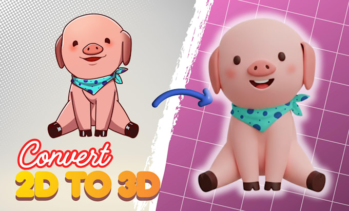 design cute 3d mascot, chibi, cartoon character for brand, game or toy