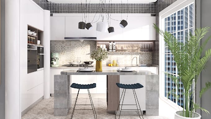 do professional interior and exterior design with realistic 3d rendering