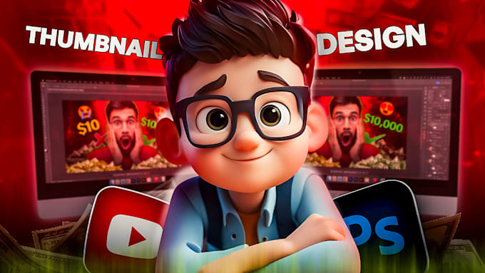 Design professional thumbnails by Gkgraphix53 Fiverr