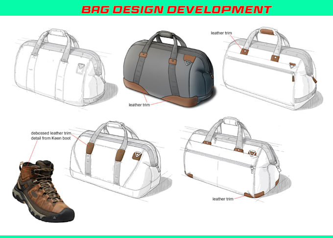 design custom bag and backpack with detailed tech packs