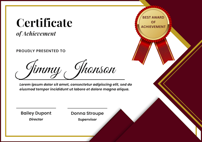 design certificate templates, diploma or award certificate