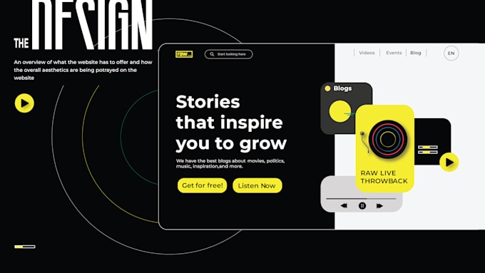 design the UI of professional website