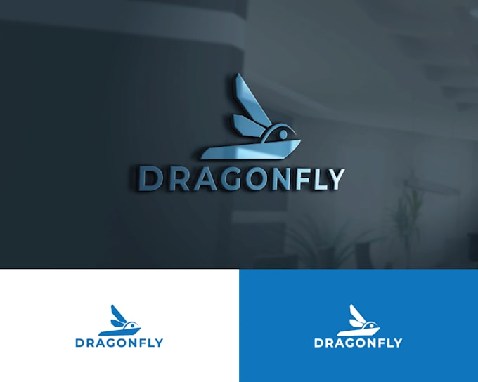 make attractive professional dragon fly logo design