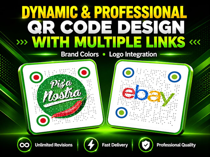 design dynamic custom qr code with logo and multi link redirection