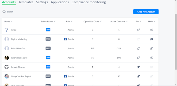 create meta platforms or social media chatbot using manychat