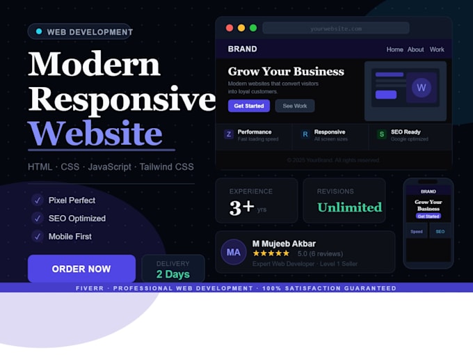Html Website Look Build a modern responsive html website, landing page, or full stack web ...