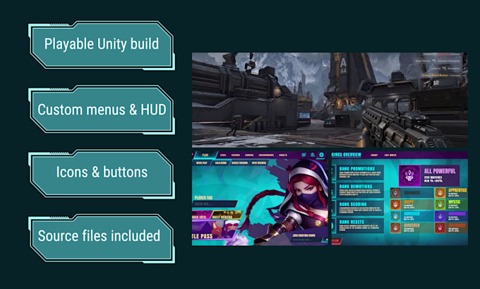develop your unity mobile game with custom UI UX design