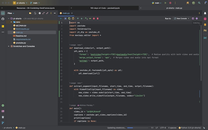 make dynamic python scripts