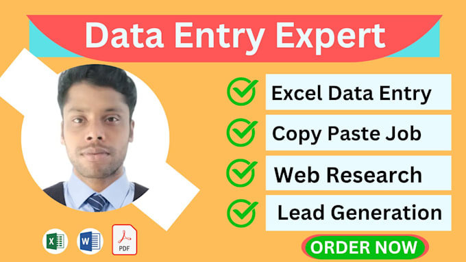 do data entry, web research and copy paste job