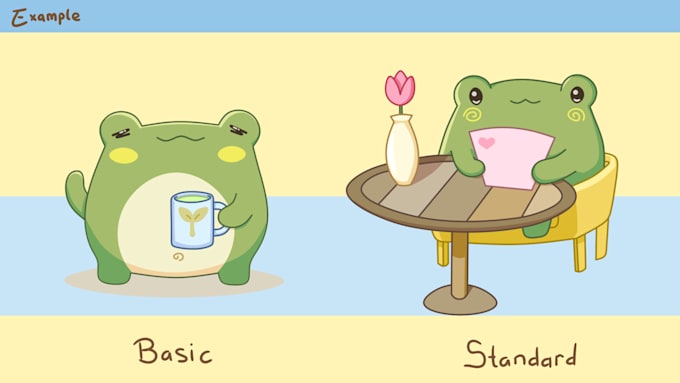 draw cute animal, mascot, food or anything in kawaii style