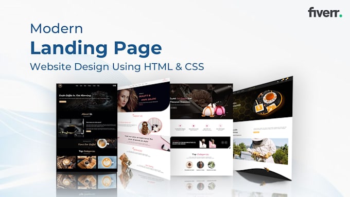 Do unique and modern landing page website design using html css by ...